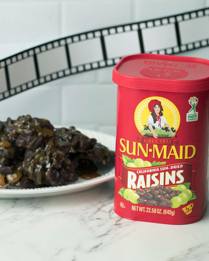 chocolate covered raisins