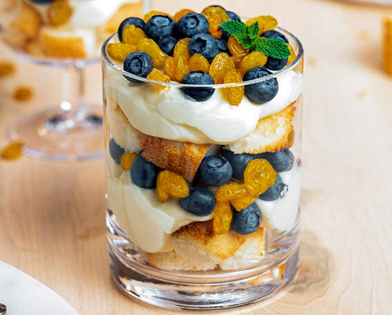 Blueberry and Lavender Cheesecake Trifle