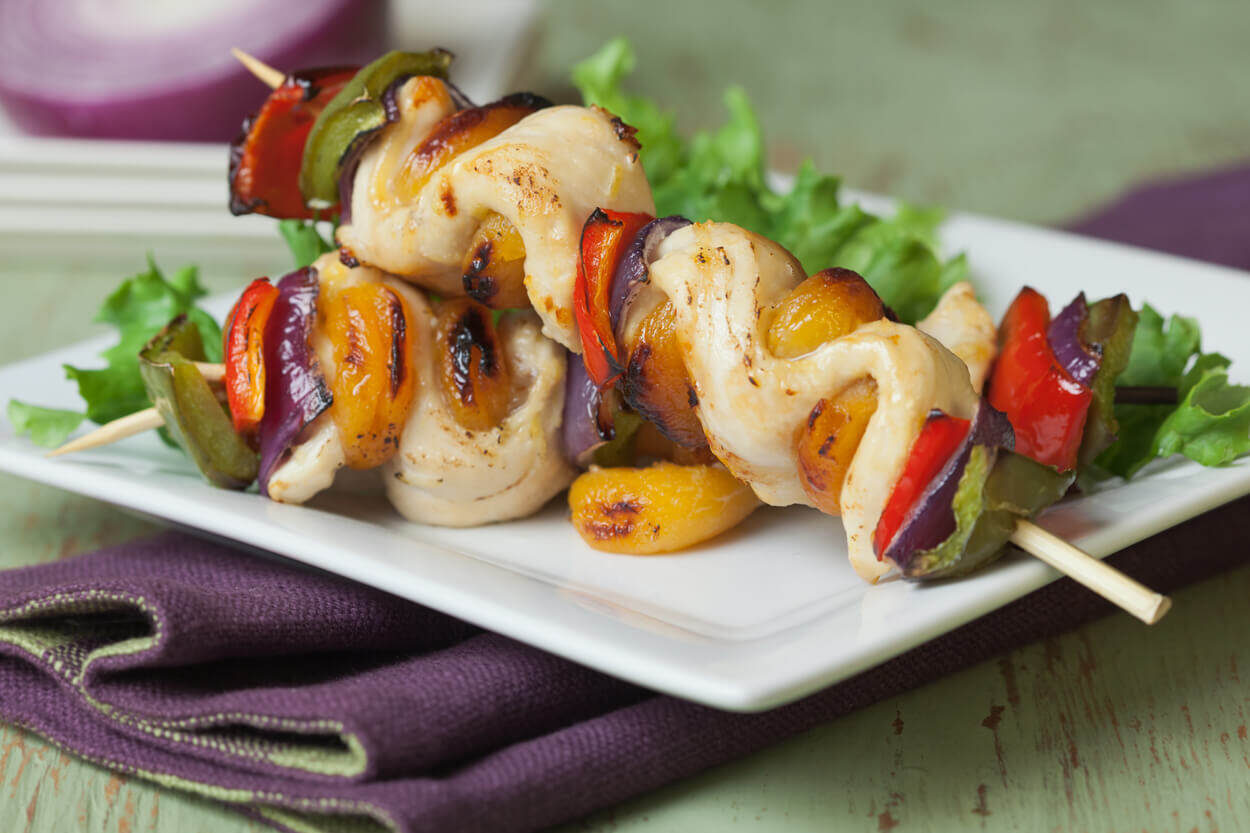 Savory Apricot Chicken Kabobs