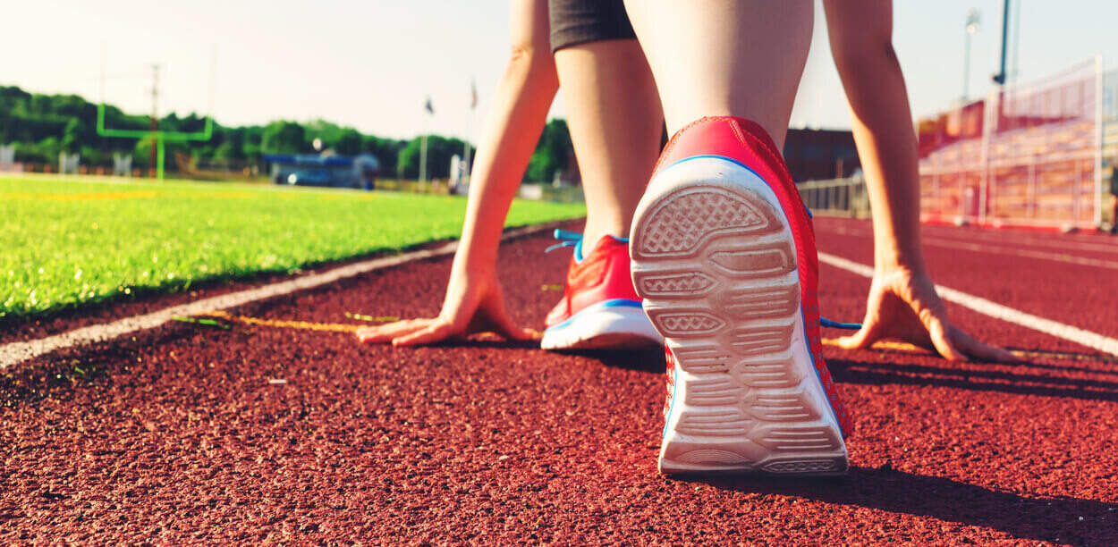 Runner at the starting line