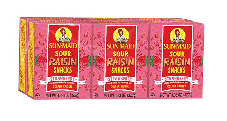 Strawberry Sour Raisin Snacks - 6 pack