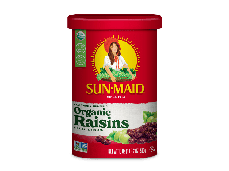 18 oz organic raisins canister