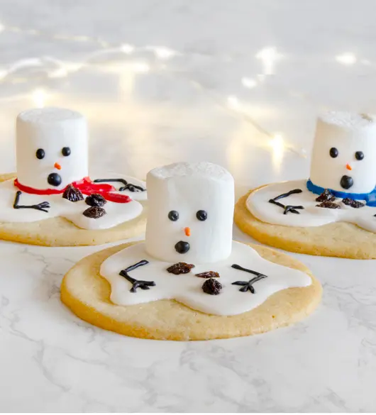 Melted Snowman Cookies