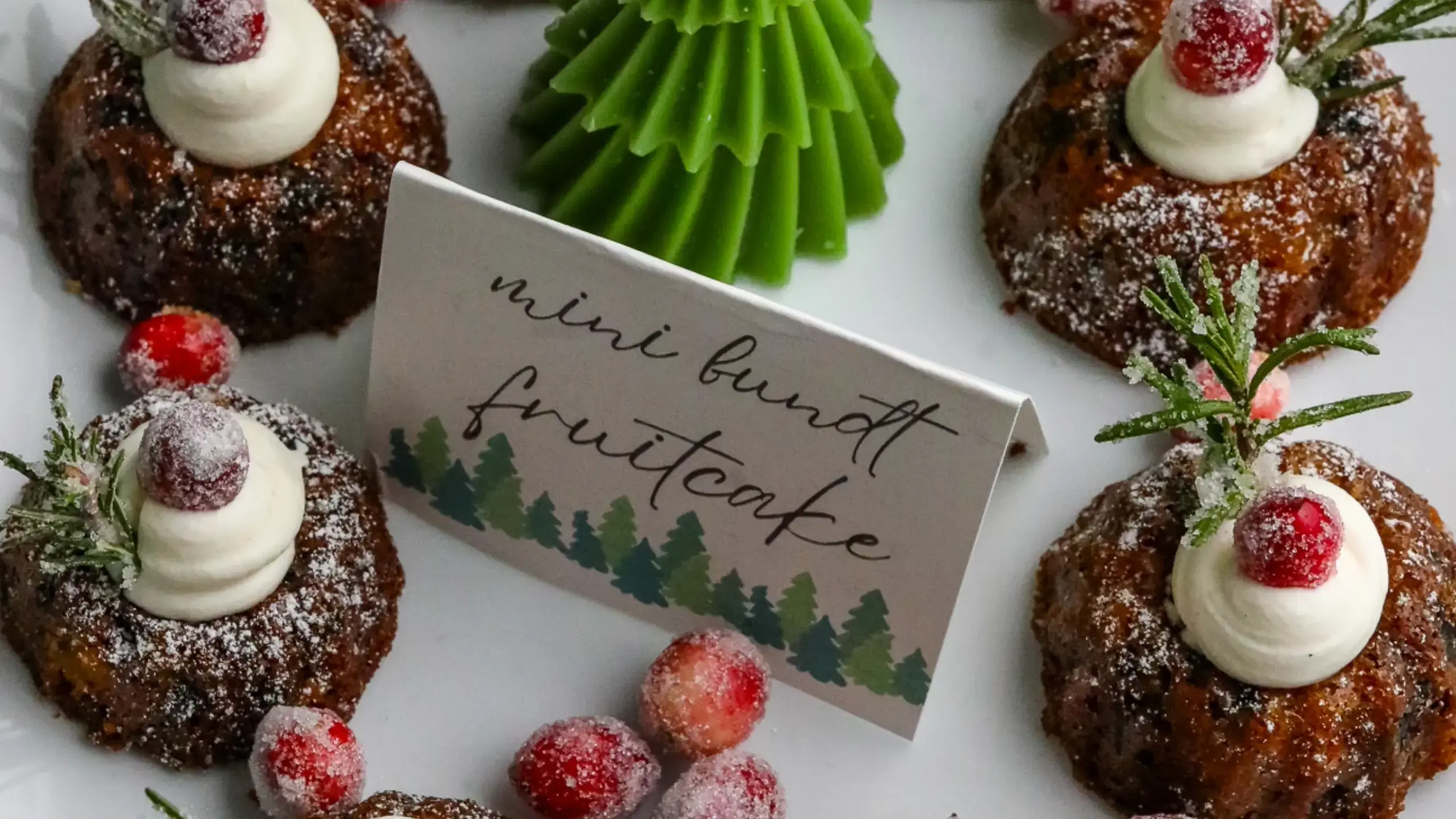Mini Bundt Fruitcake