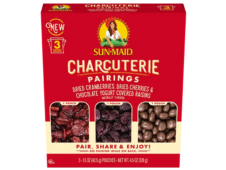 Charcuterie Pairings: Dried Cranberries, Dried Cherries & Chocolate Yogurt Covered Raisins